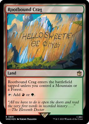Rootbound Crag (Surge Foil) card from Universes Beyond: Doctor Who