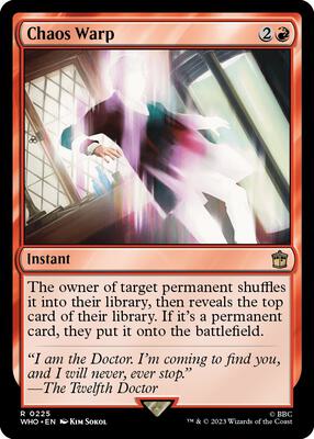 Chaos Warp card from Universes Beyond: Doctor Who