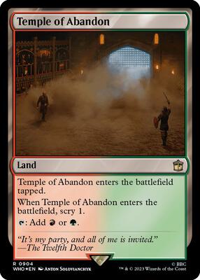 Temple of Abandon (Surge Foil) card from Universes Beyond: Doctor Who