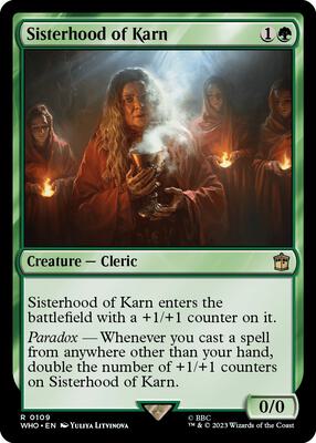 Sisterhood of Karn card from Universes Beyond: Doctor Who