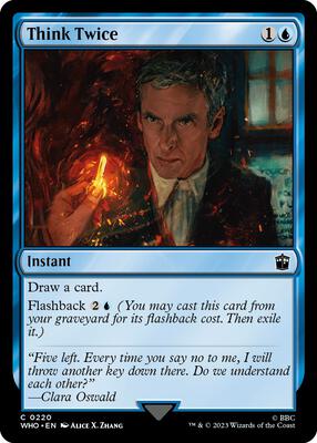 Think Twice card from Universes Beyond: Doctor Who