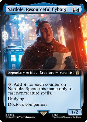 Nardole, Resourceful Cyborg (Extended Art) card from Universes Beyond: Doctor Who