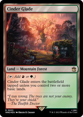 Cinder Glade (Surge Foil) card from Universes Beyond: Doctor Who