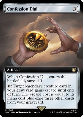 Confession Dial (Extended Art) (Surge Foil) card from Universes Beyond: Doctor Who