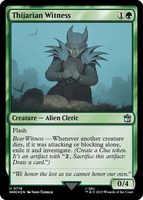 Thijarian Witness (Surge Foil) card from Universes Beyond: Doctor Who