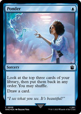 Ponder (Surge Foil) card from Universes Beyond: Doctor Who