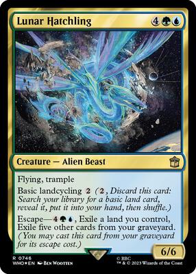 Lunar Hatchling (Surge Foil) card from Universes Beyond: Doctor Who