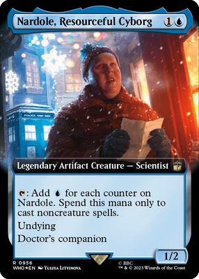 Nardole, Resourceful Cyborg (Extended Art) (Surge Foil) card from Universes Beyond: Doctor Who