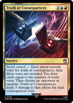 Truth or Consequences (Surge Foil) card from Universes Beyond: Doctor Who