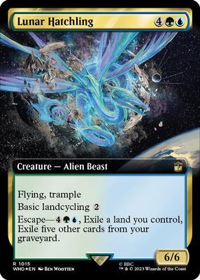 Lunar Hatchling (Extended Art) (Surge Foil) card from Universes Beyond: Doctor Who
