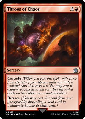 Throes of Chaos (Surge Foil) card from Universes Beyond: Doctor Who