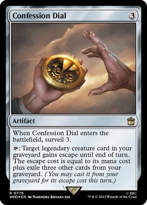 Confession Dial (Surge Foil) card from Universes Beyond: Doctor Who