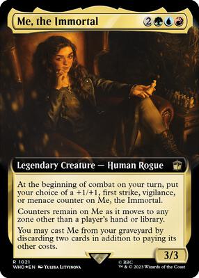 Me, the Immortal (Extended Art) (Surge Foil) card from Universes Beyond: Doctor Who