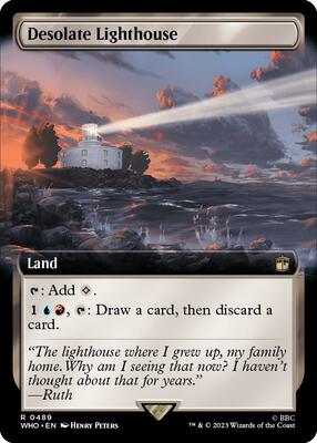 Desolate Lighthouse (Extended Art) card from Universes Beyond: Doctor Who