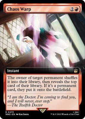 Chaos Warp (Extended Art) card from Universes Beyond: Doctor Who
