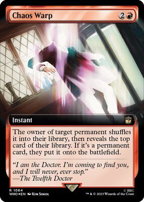 Chaos Warp (Extended Art) (Surge Foil) card from Universes Beyond: Doctor Who