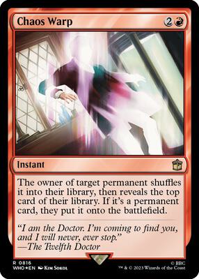 Chaos Warp (Surge Foil) card from Universes Beyond: Doctor Who