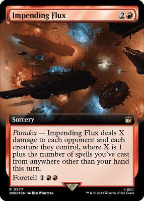 Impending Flux (Extended Art) (Surge Foil) card from Universes Beyond: Doctor Who