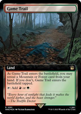 Game Trail (Extended Art) (Surge Foil) card from Universes Beyond: Doctor Who