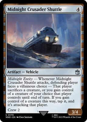 Midnight Crusader Shuttle card from Universes Beyond: Doctor Who
