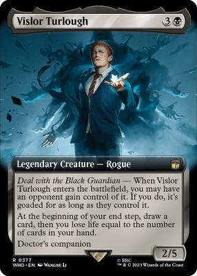 Vislor Turlough (Extended Art) card from Universes Beyond: Doctor Who