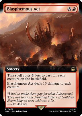 Blasphemous Act (Extended Art) card from Universes Beyond: Doctor Who