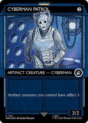 Cyberman Patrol (Showcase) (Surge Foil) card from Universes Beyond: Doctor Who