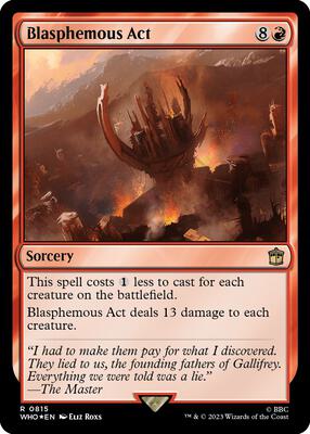 Blasphemous Act (Surge Foil) card from Universes Beyond: Doctor Who