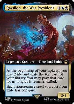 Rassilon, the War President (Extended Art) (Surge Foil) card from Universes Beyond: Doctor Who