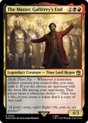The Master, Gallifrey's End (Surge Foil) card from Universes Beyond: Doctor Who