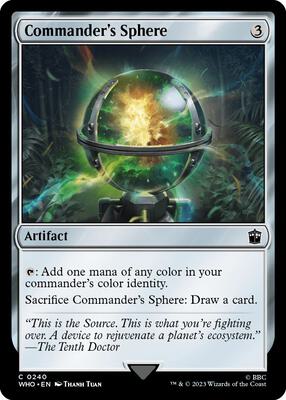 Commander's Sphere card from Universes Beyond: Doctor Who