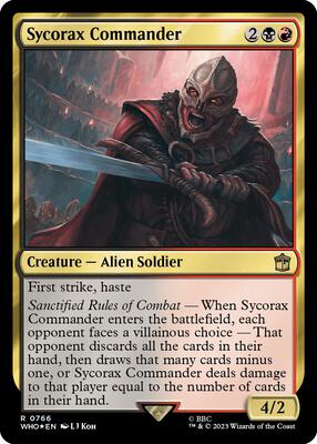 Sycorax Commander (Surge Foil) card from Universes Beyond: Doctor Who