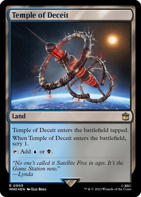 Temple of Deceit (Surge Foil) card from Universes Beyond: Doctor Who