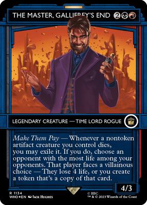 The Master, Gallifrey's End (Showcase) (Surge Foil) card from Universes Beyond: Doctor Who