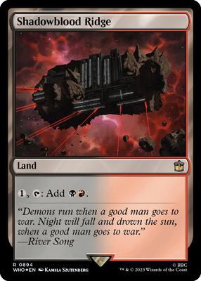 Shadowblood Ridge (Surge Foil) card from Universes Beyond: Doctor Who