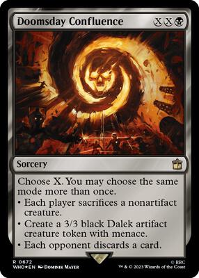 Doomsday Confluence (Surge Foil) card from Universes Beyond: Doctor Who