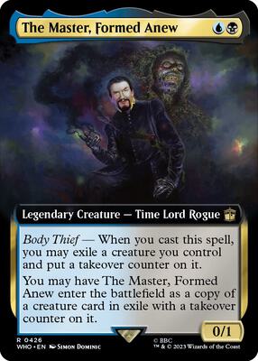 The Master, Formed Anew (Extended Art) card from Universes Beyond: Doctor Who