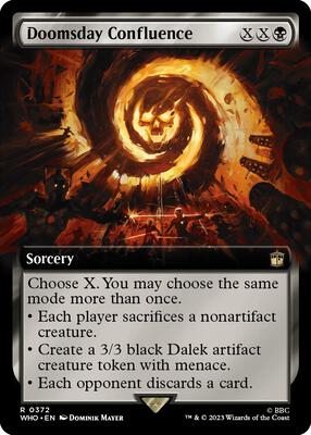 Doomsday Confluence (Extended Art) card from Universes Beyond: Doctor Who