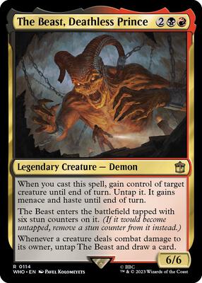 The Beast, Deathless Prince card from Universes Beyond: Doctor Who