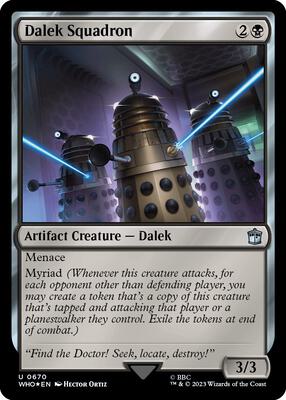 Dalek Squadron (Surge Foil) card from Universes Beyond: Doctor Who