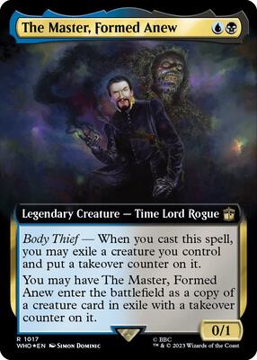 The Master, Formed Anew (Extended Art) (Surge Foil) card from Universes Beyond: Doctor Who
