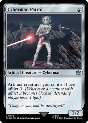 Cyberman Patrol (Surge Foil) card from Universes Beyond: Doctor Who