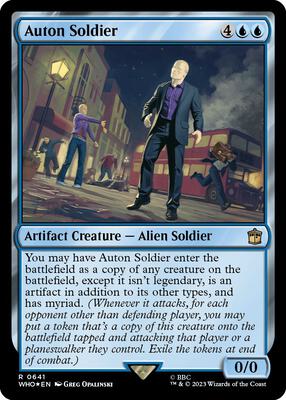 Auton Soldier (Surge Foil) card from Universes Beyond: Doctor Who