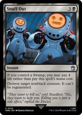 Snuff Out card from Universes Beyond: Doctor Who