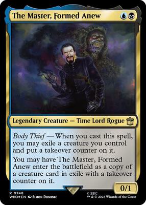The Master, Formed Anew (Surge Foil) card from Universes Beyond: Doctor Who