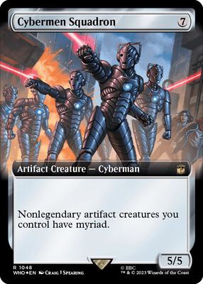Cybermen Squadron (Extended Art) (Surge Foil) card from Universes Beyond: Doctor Who