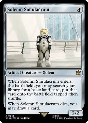Solemn Simulacrum card from Universes Beyond: Doctor Who