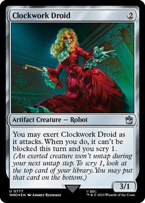 Clockwork Droid (Surge Foil) card from Universes Beyond: Doctor Who