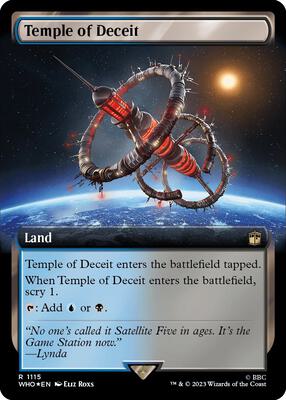 Temple of Deceit (Extended Art) (Surge Foil) card from Universes Beyond: Doctor Who