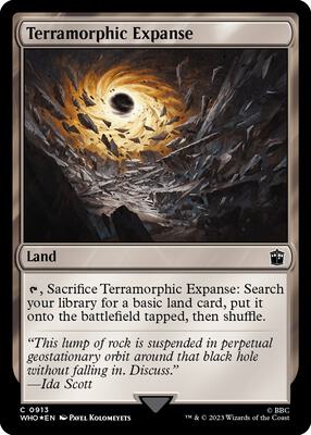 Terramorphic Expanse (Surge Foil) card from Universes Beyond: Doctor Who